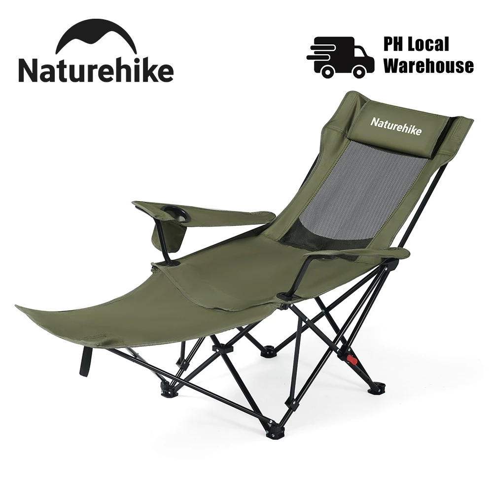 58% OFF Naturehike T05 Outdoor Folding Chair Camping Adjustable Recliner Lunch Break Chair Portable Folding Beach Chair