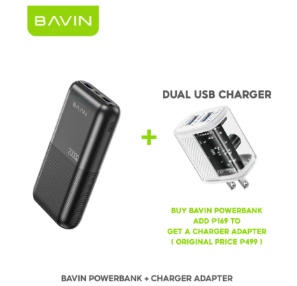 53% OFF BAVIN PC091 20000mAh / PC097 10000mAh Powerbank 2.1A Quick Charge Dual Input & USB Output Compatible for Smartphones