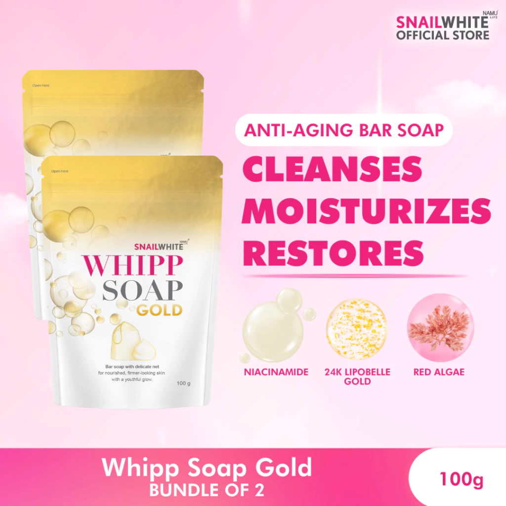40% OFF SNAILWHITE Whipp Soap Gold 100g Bundle of 2