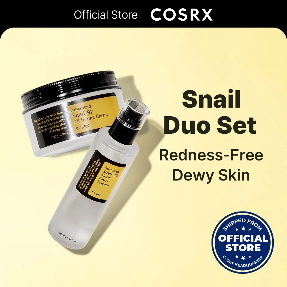 56% OFF [COSRX OFFICIAL] Snail Duo Set for Anti-aging & Nourishing, Wrinkle Improvement