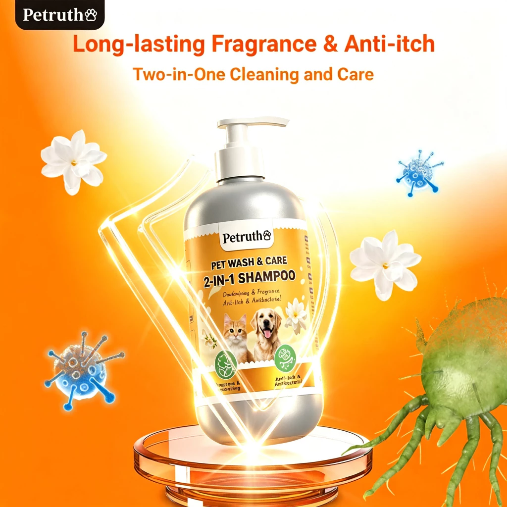 20% OFF Pet 2 in 1 Shampoo And Conditioner For Anti Tick And Flea Remover Antifungal For Dogs & Cats