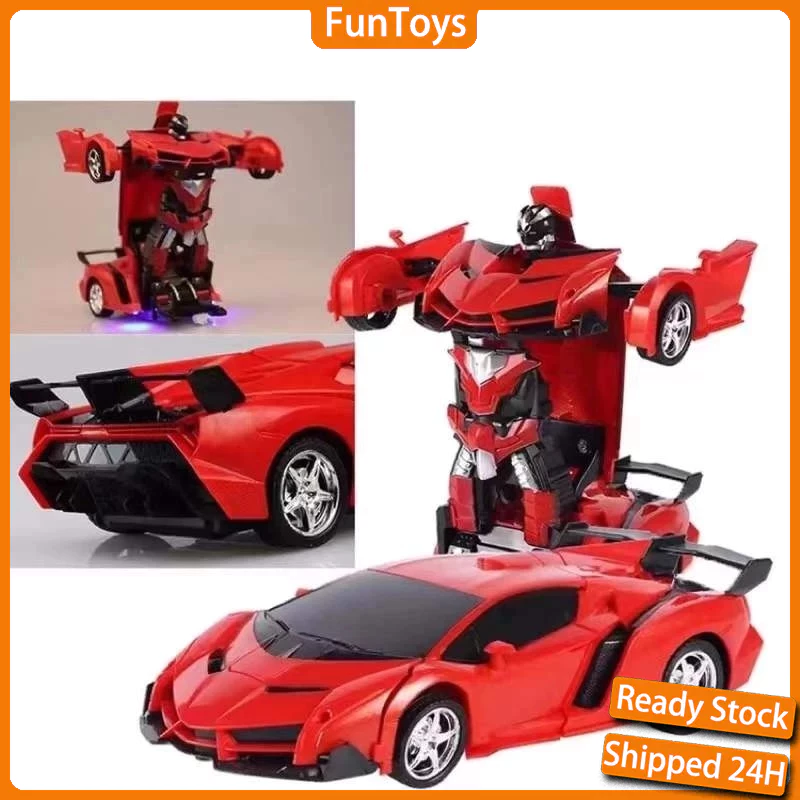 70% OFF 【READY】Remote Control Transformation Car 1:18 Robot Model Deformation Truck RC Robot