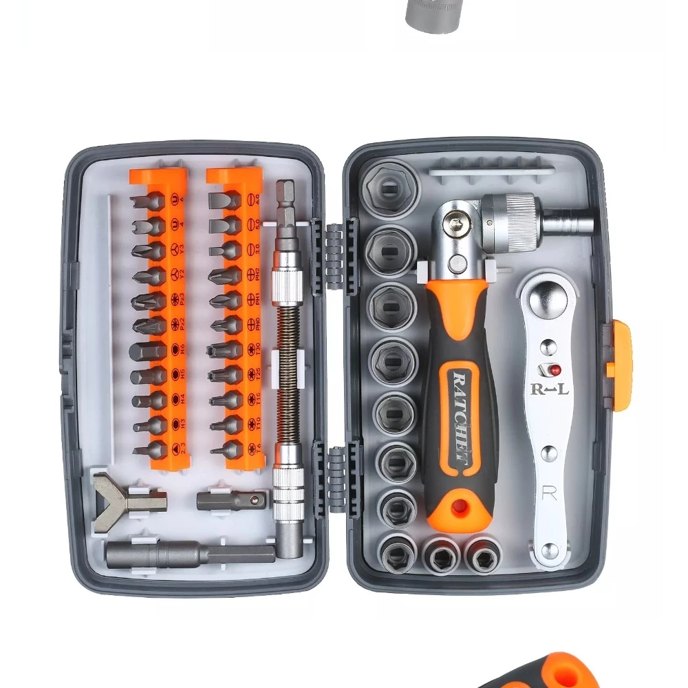 44% OFF 38Pcs Precision Ratchet Screwdriver Bit Set Magnetic Electronics Repair Tool Kit for Phone Laptop
