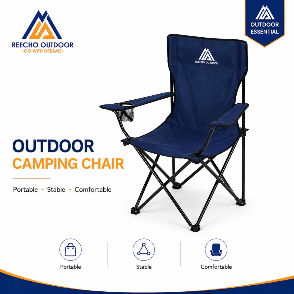 54% OFF 【REECHO OUTDOOR】Portable Folding Camping Chair | Lightweight Outdoor Chair with Carry Bag | Easy Fold for Camping, Fishing & Picnic
