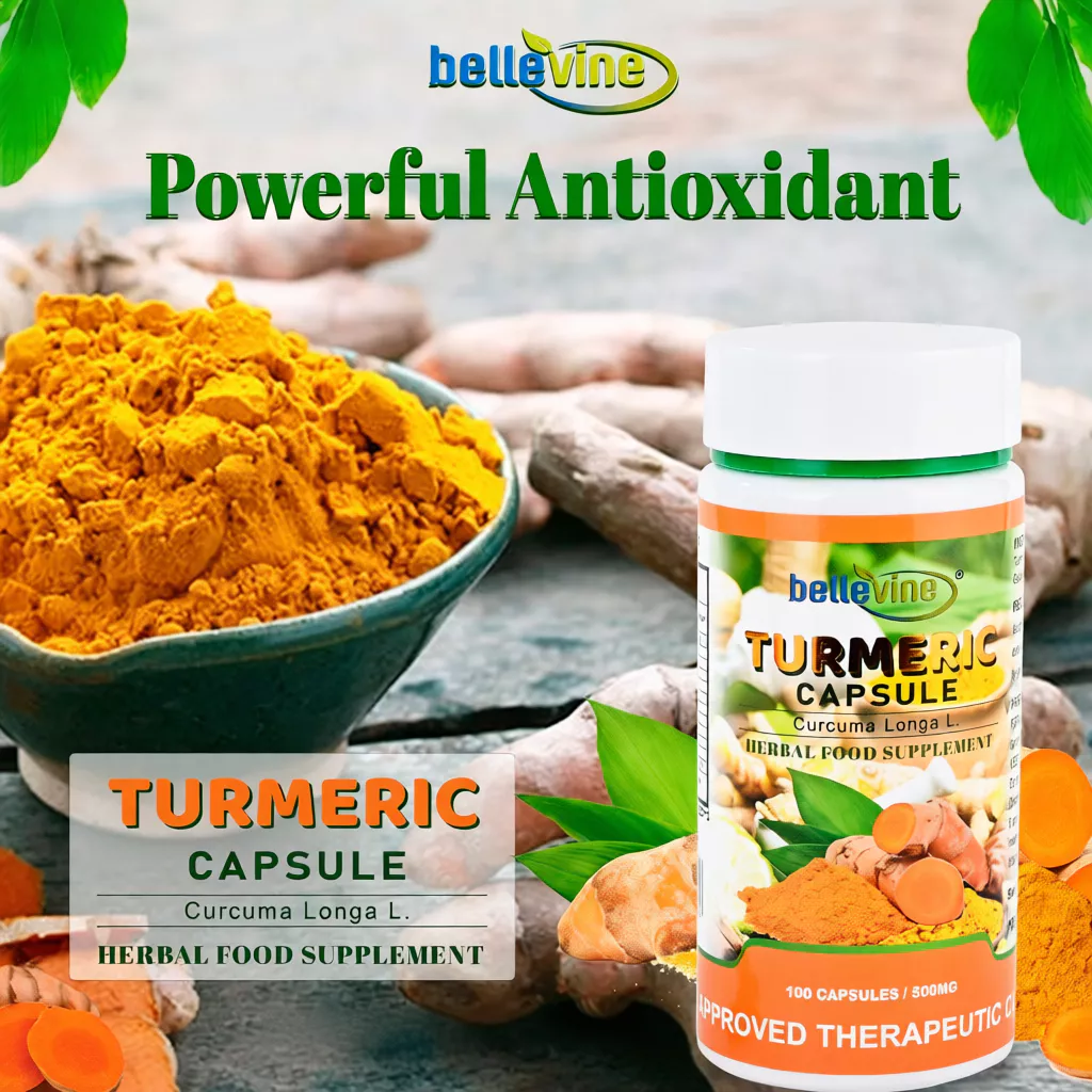 38% OFF Natural Turmeric Herbal Capsules 100 Tablets - Anti-Inflammatory & Immune Support Supplement