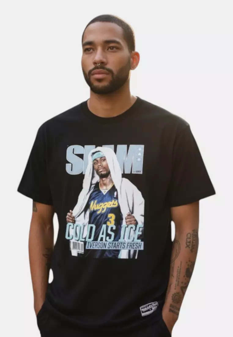 50% OFF Mitchell & Ness Slam Tee Allen Iverson Denver Nuggets T-Shirt