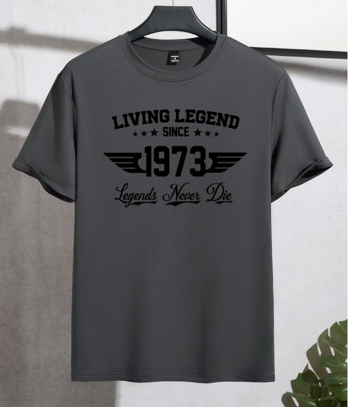 10% OFF NEOREFINED Men's Letter Print Round Neck Short Sleeve Casual Slim Fit T-Shirt