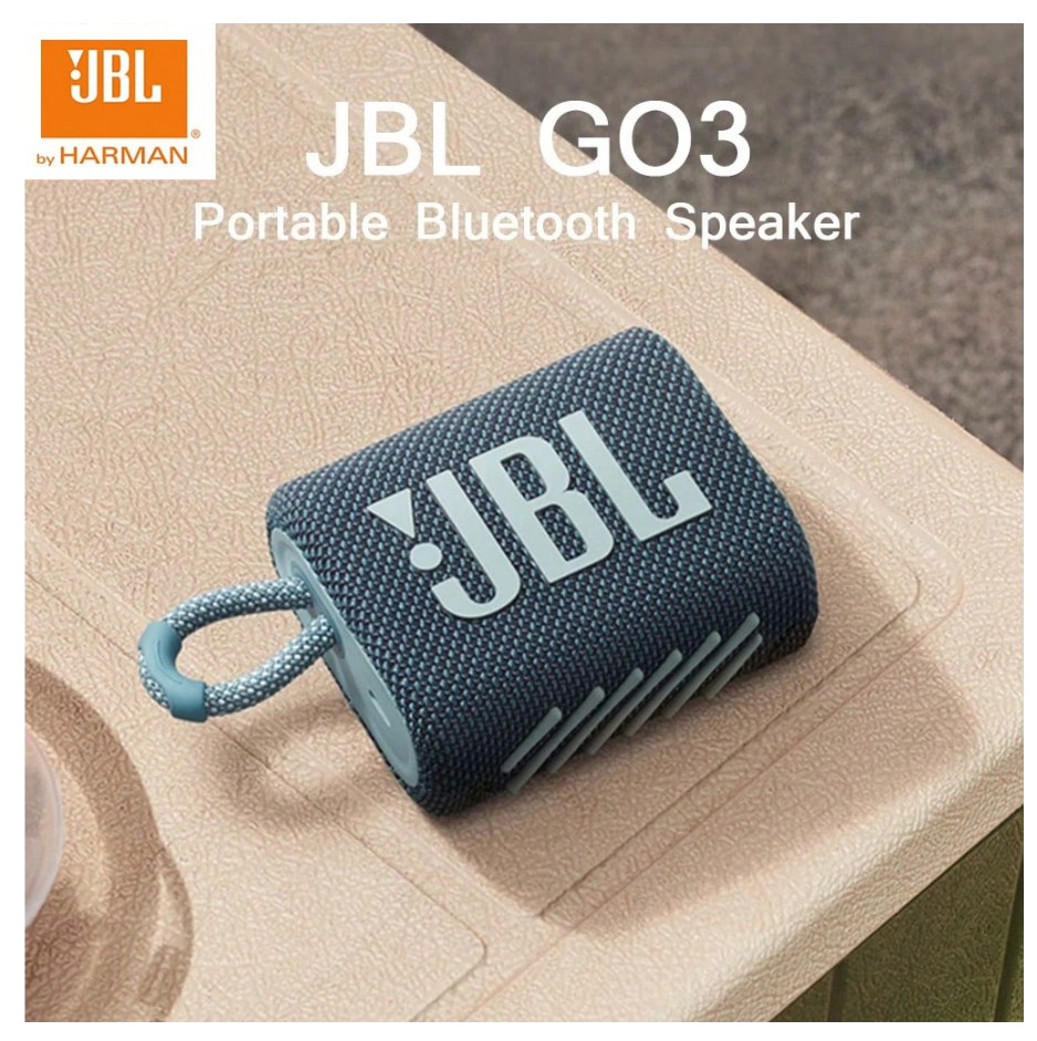 17% OFF JBL Go 3 Bluetooth Speaker, Powerful Bass, Stereo, Outdoor Portable Mini Wireless Speaker, Original JBL