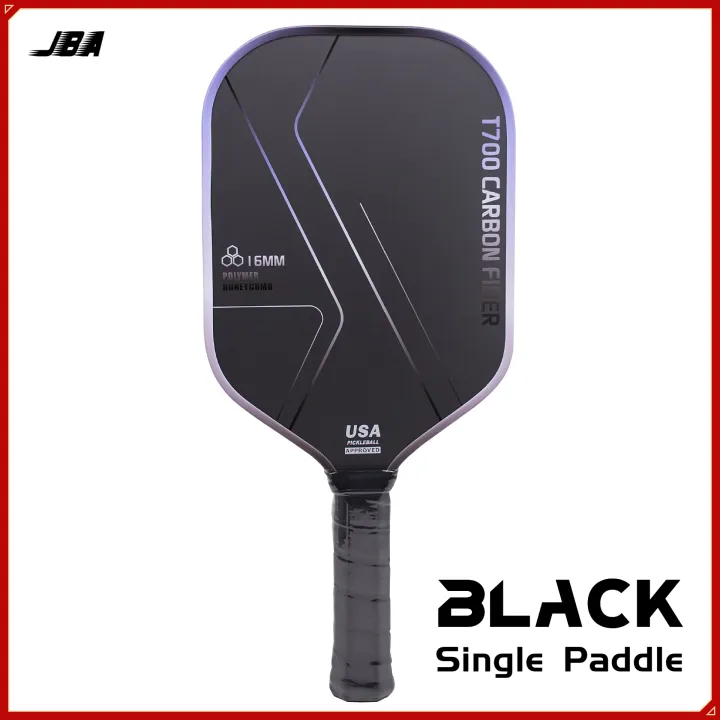 35% OFF JBA T700 Carbon Fiber Pickleball Paddle 16mm Larger Sweet Spot Matte Fabric Texture Anti-Slip Durable Lightweight PP Honeycomb Core Better Control Breathable Grip Gradient Design