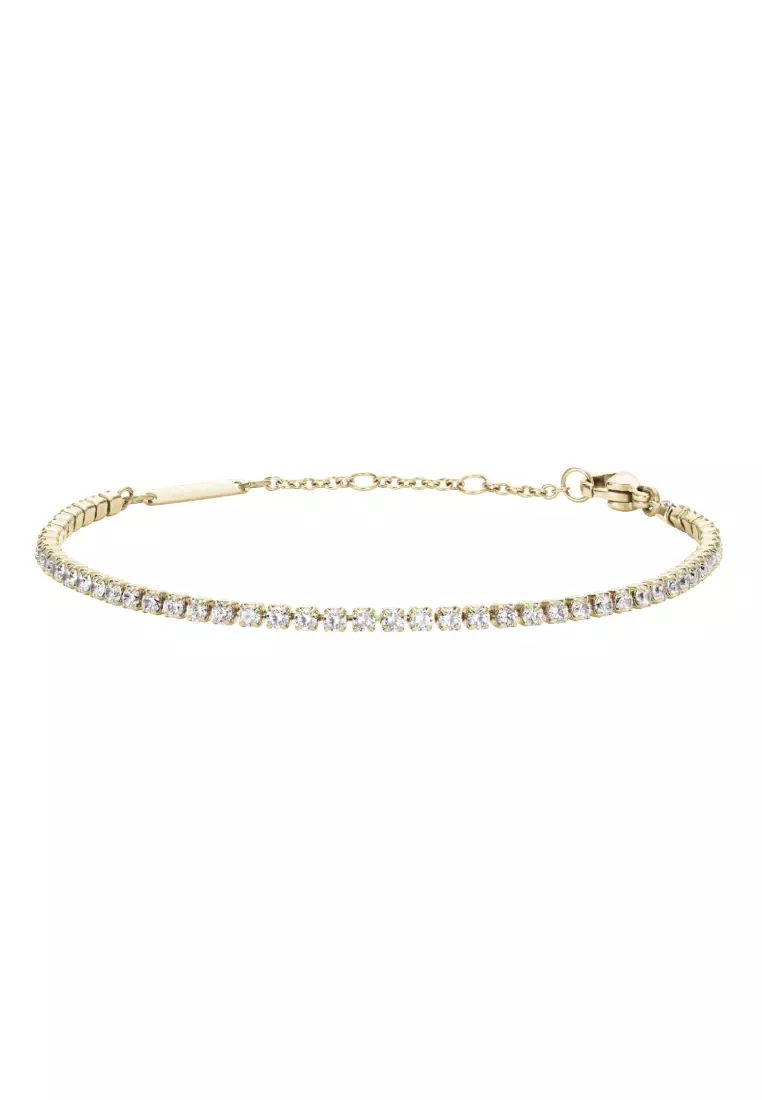 10% OFF Classic Tennis Bracelet Gold - Unisex Chain Bracelet with crystals - Couple Chain Bracelets - Stainless steel Chain Bracelet for Women and Men - DW Official