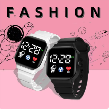 60% OFF Korean Macaron Color Sport Digital Watch Waterproof Unisex Student Electronic Watch Teens Watch