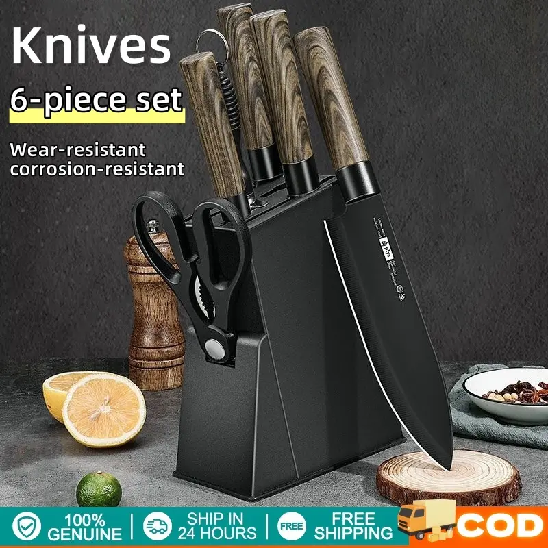 51% OFF Knife Sets 7 Pcs Kitchen Knife Sets Stainless Steel Chef Knives Cooking Knife Scissors Kitchenware