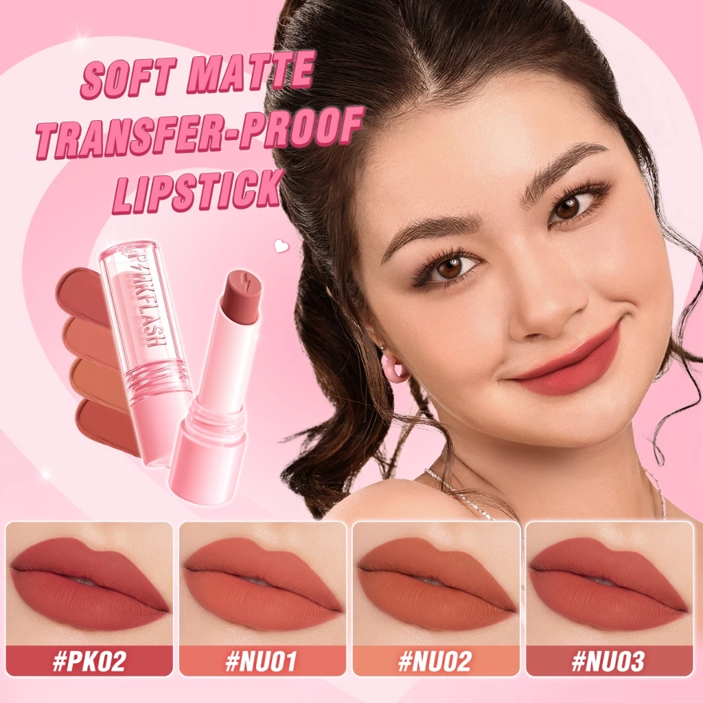 79% OFF PINKFLASH Matte 12H Lock Color Lipstick Kissproof Waterproof Long-Lasting #LovingHeart