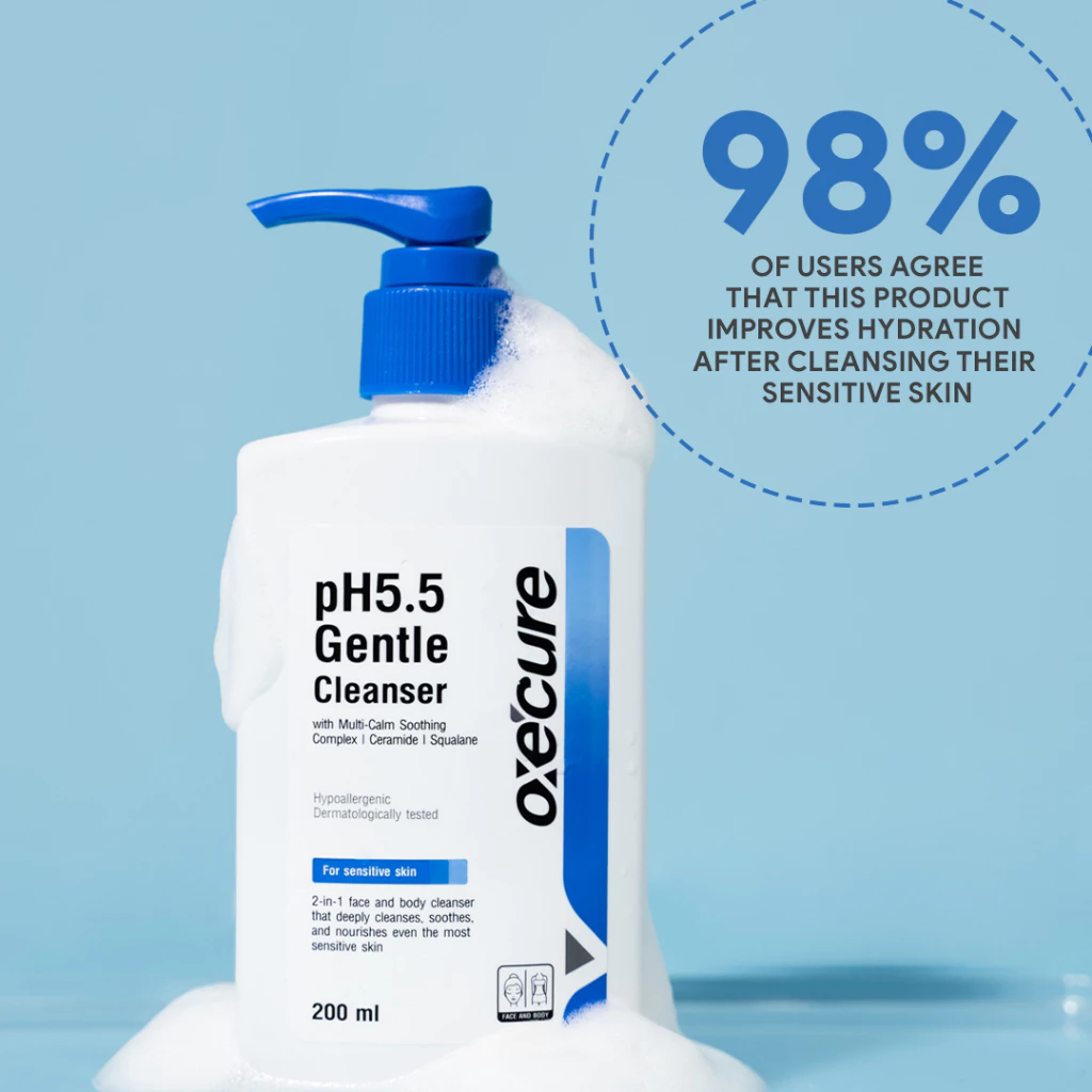 50% OFF [BUY 1, GET 1] OXECURE pH5.5 Gentle Cleanser 200ml Bundle of 2
