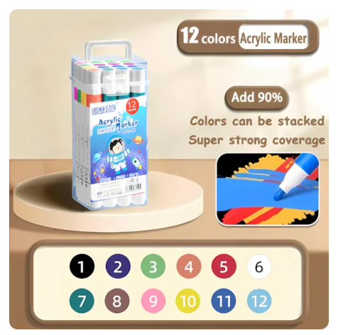 59% OFF 80 Colors Acrylic Marker Pen Coloring Pen Highlighter Set Of Painting And Drawing Acrylic Marker School Supplies Set App 4.9 (314)