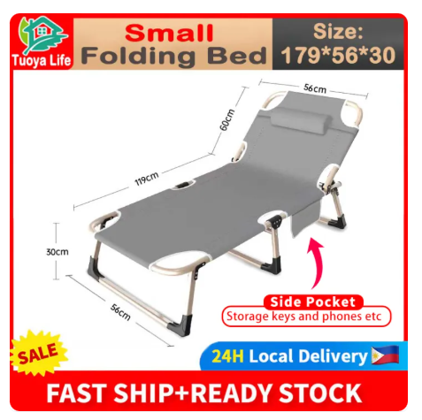 70% OFF Tuoya Folding Bed Portable Bed Single Bed With Foam Foldable Chair Thick Support 300KG Sofa Foldable Bed Outdoor Adjustable Brand New Folding Office Sleep Bed Easy To Carry Multifunction Without Installation Sitting, Leaning, Lying, Freely Does So