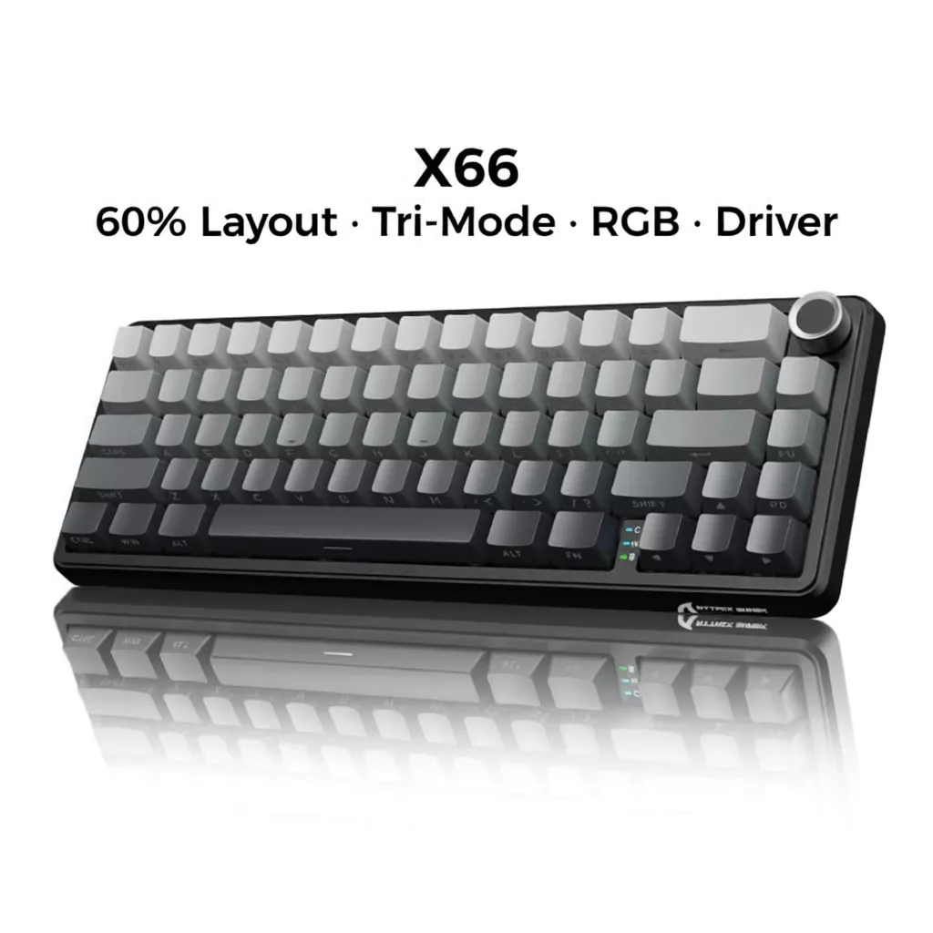 43% OFF Attack Shark X66 Wireless bluetooth RGB three-mode mechanical keyboard