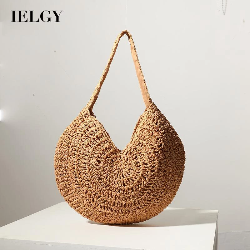 34% OFF IELGY women's urban simple large capacity woven shoulder bag