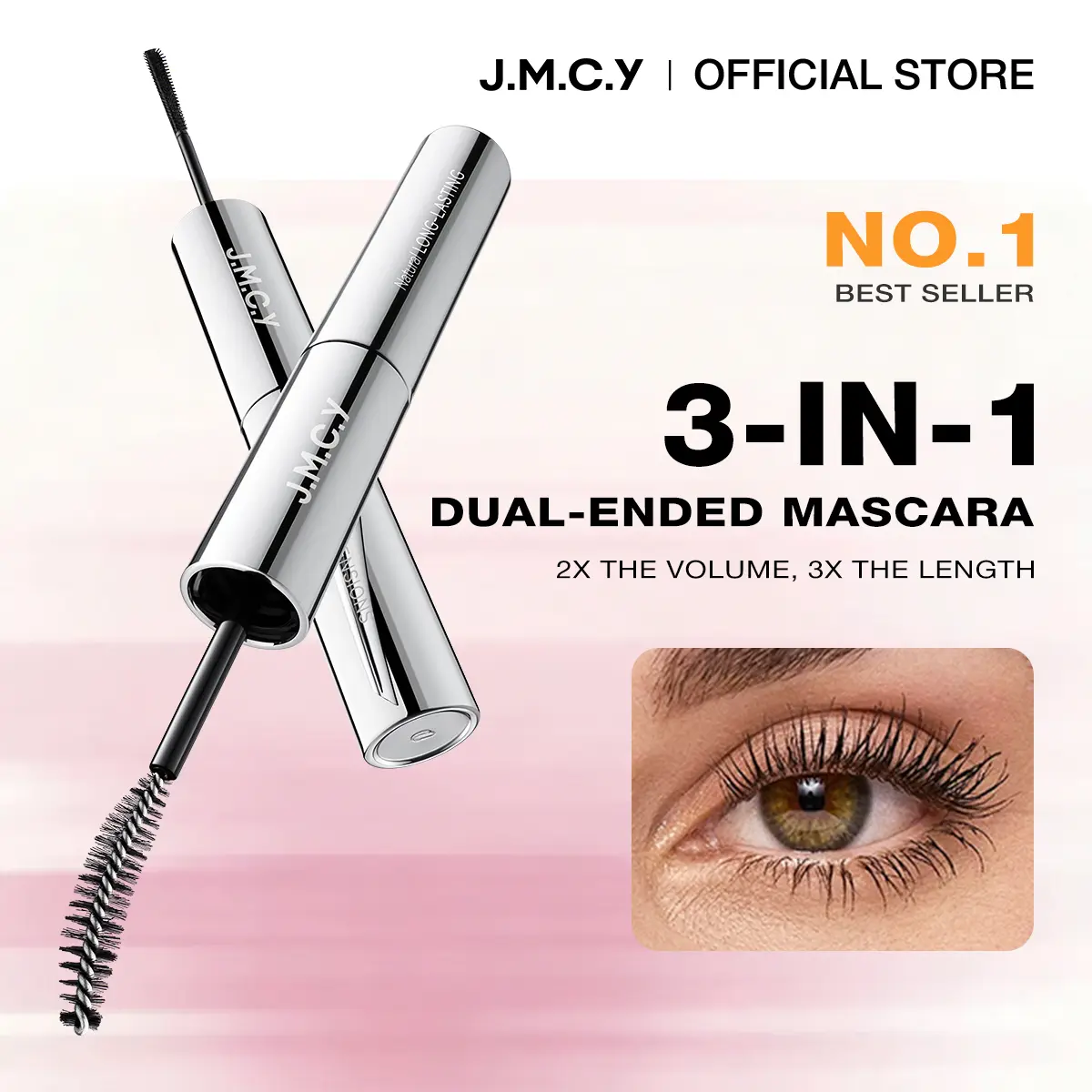 77% OFF【Makeup Artist Approved】JMCY All-Day Sweatproof Lengthening Mascara