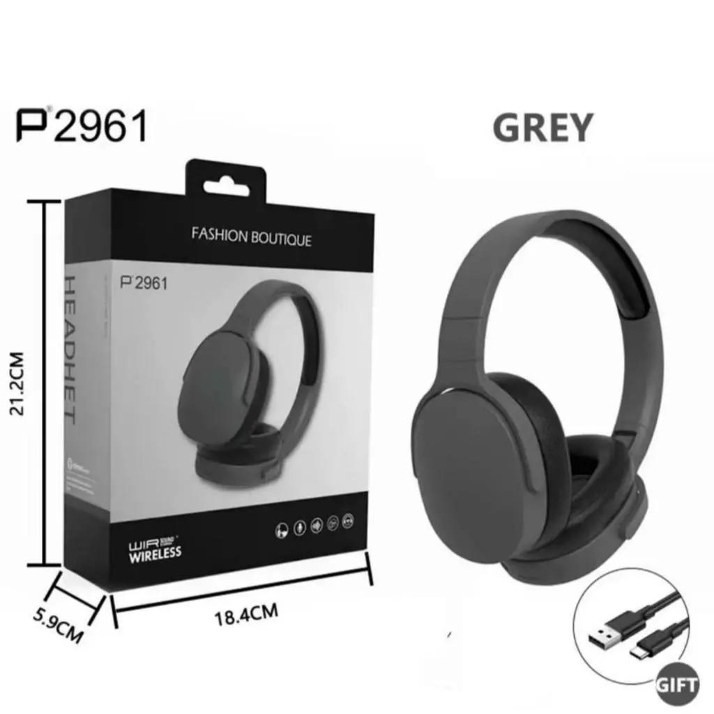 60% OFF Foldable Bluetooth Headphones P2961 Noise Cancelling Wireless Low Latency with Mic