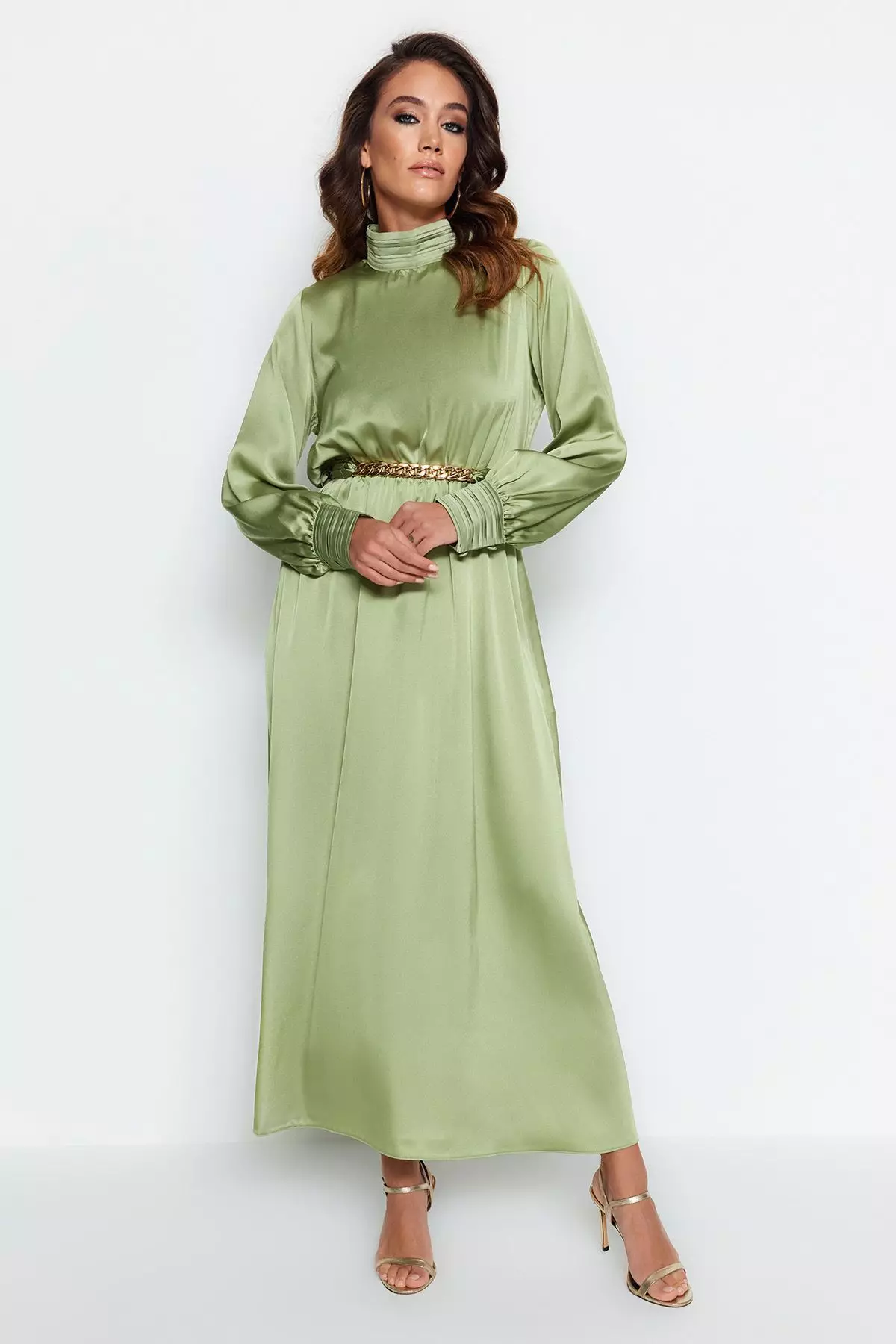 86% OFF Trendyol MODEST Belted Maxi Dress