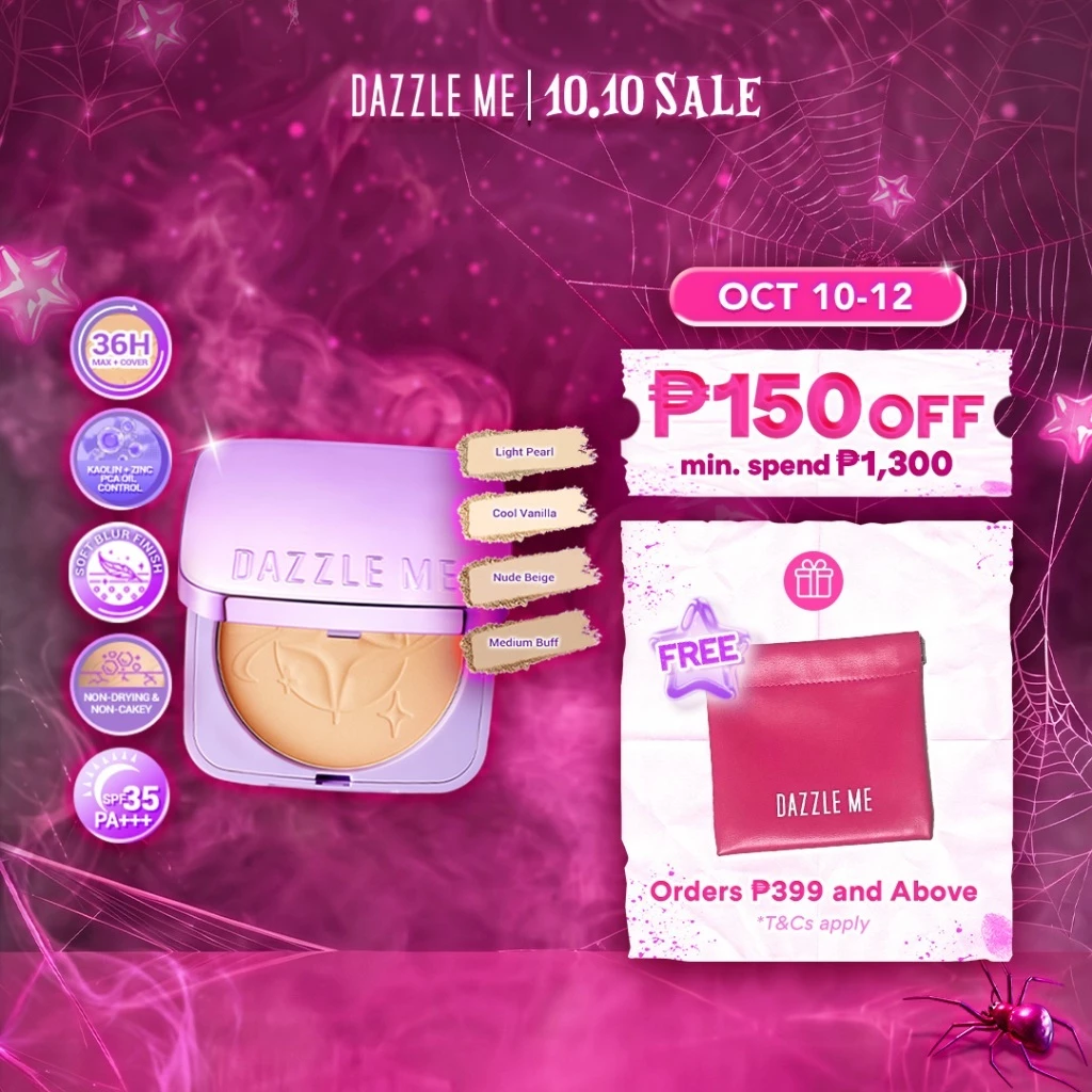 52% OFF DAZZLE ME Cover Me Serum Powder Foundation SPF35 PA+++ | 36H Max Cover Blur Finish