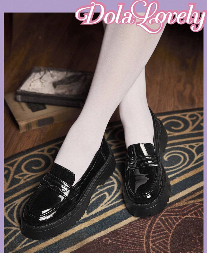 46% OFF Dola Lovely Women's Fashion Versatile Wedge Platform Loafer , Black Shoes Sorceress Halloween Spring Shoes Spring Break Easter For Christmas Fairycore