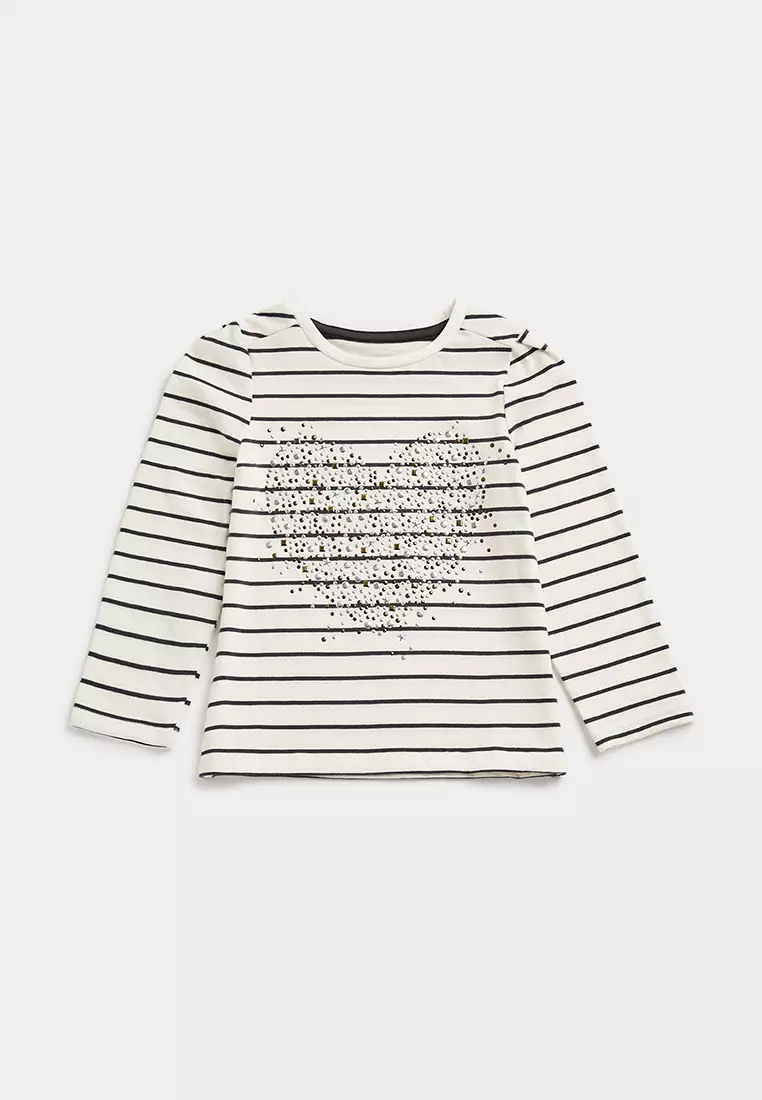 68% OFF Mothercare Heart Long- Sleeved T-Shirt