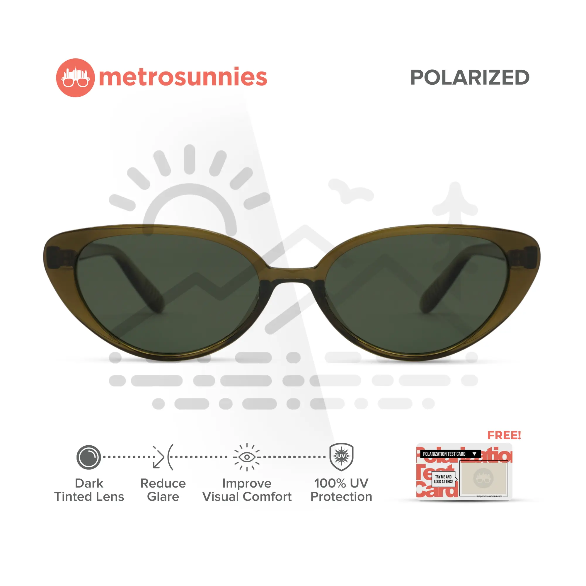 72% OFF MetroSunnies Gwen Sunnies / Polarized Sunglasses with UV400 Protection / Fashion Eyewear / Shades for Men and Women