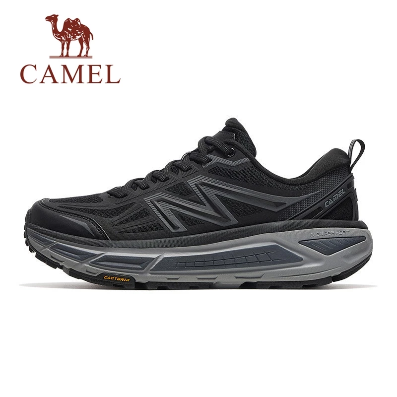 50% OFF CAMEL Men's Carbon Plate Trail Running Shoes Breathable Cushioned Non-Slip Outdoor Hiking Sports Shoes