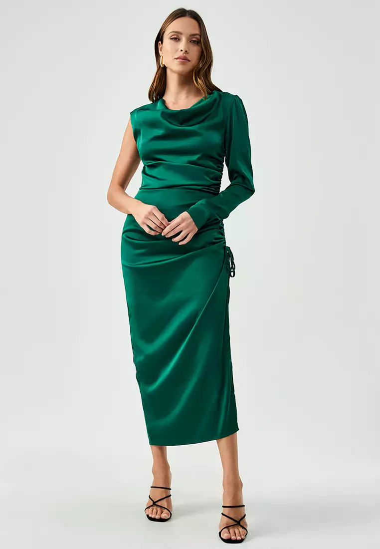 92% OFF BWLDR Charla Midi Dress