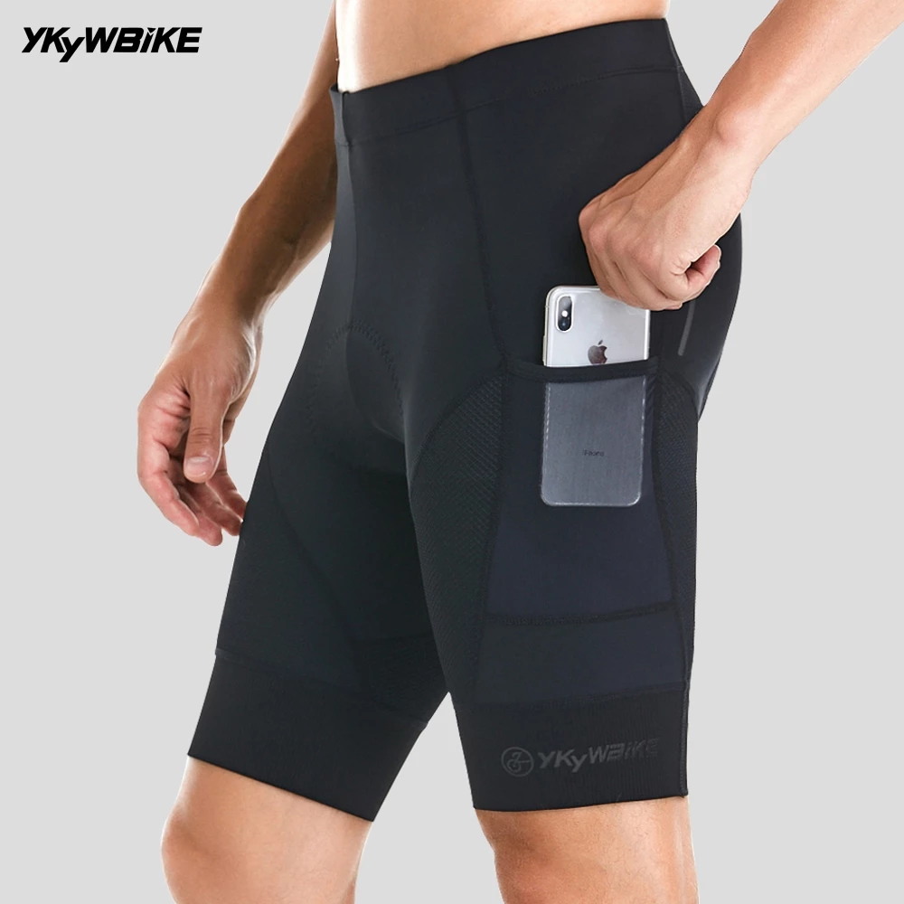 47% OFF YKYWBIKE Sports Padded Bike Shorts For Men Cycling Comfortable Road Bicycle Pants 2 Pocket Slim Fit