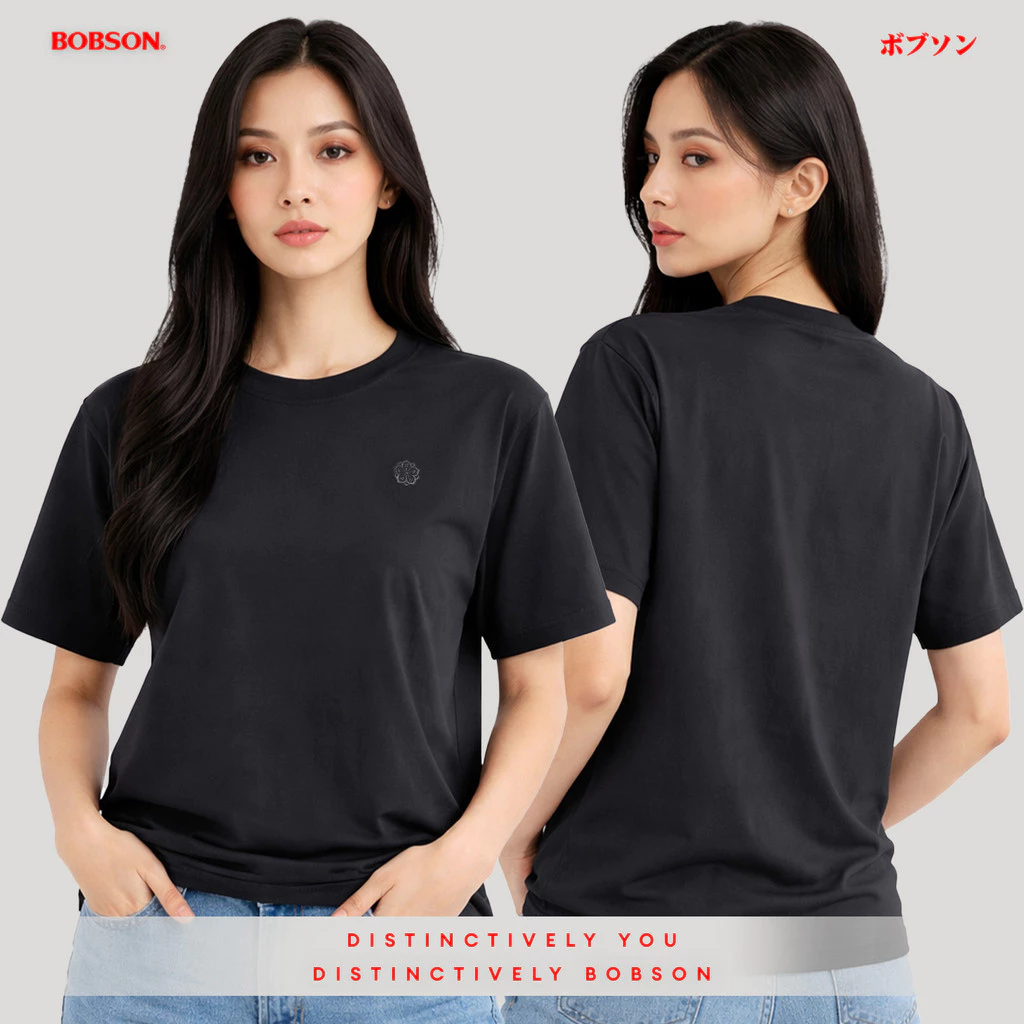 20% OFF Bobson Japanese Ladies Basic Tees Loose Fit 187610 (Black)