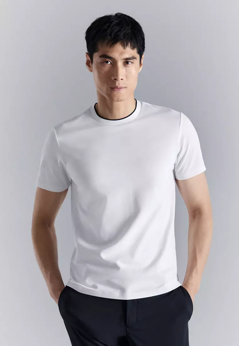 48% OFF MANGO Man Slim-Fit Comfort Stretch T-Shirt