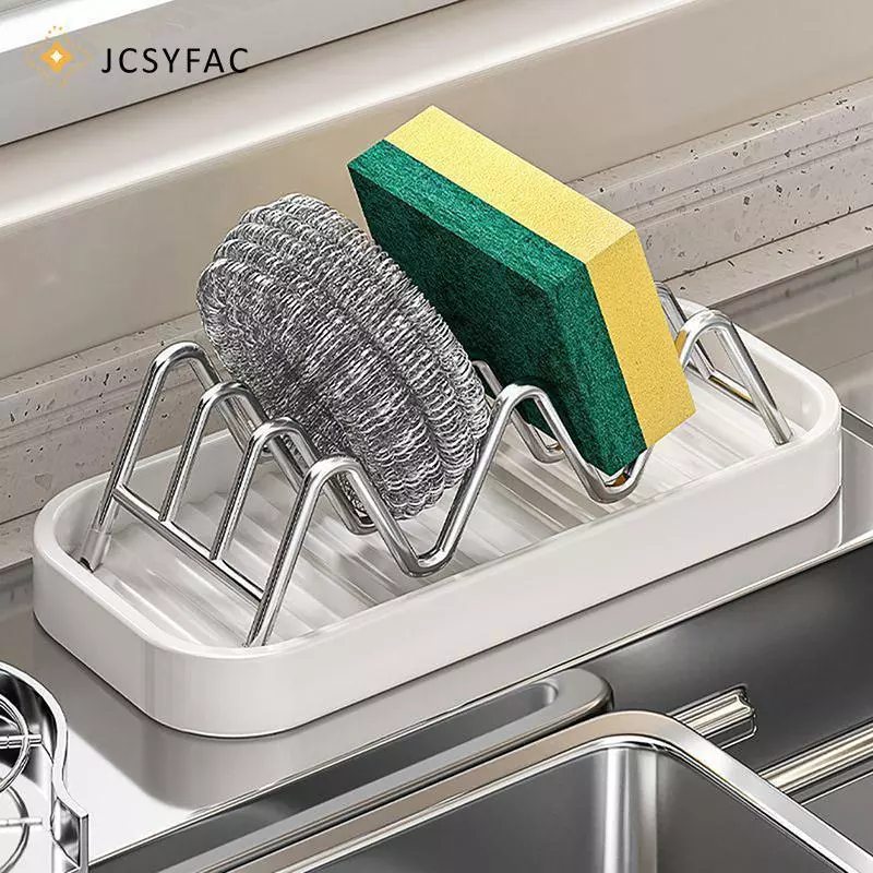 68% OFF Stainless Steel W-Shaped Soap Holder Space Saving Non-slip Draining with Tray Soap Dish ECOMART