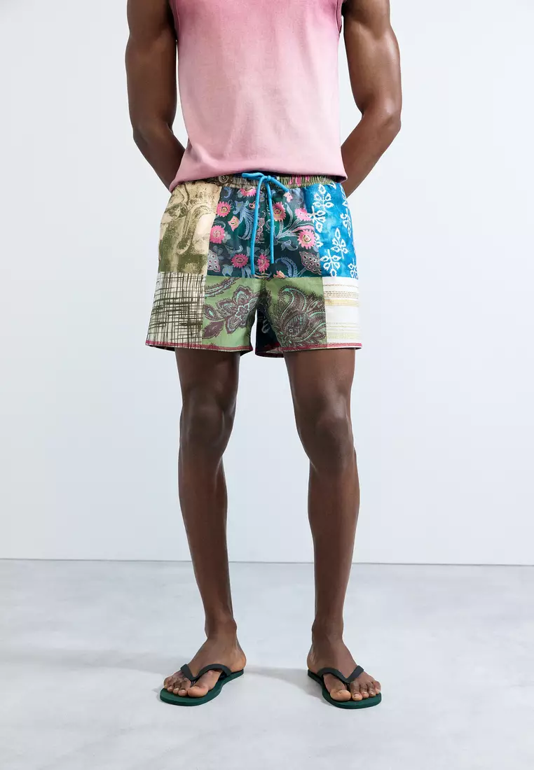 40% OFF Desigual Patch print swimsuit