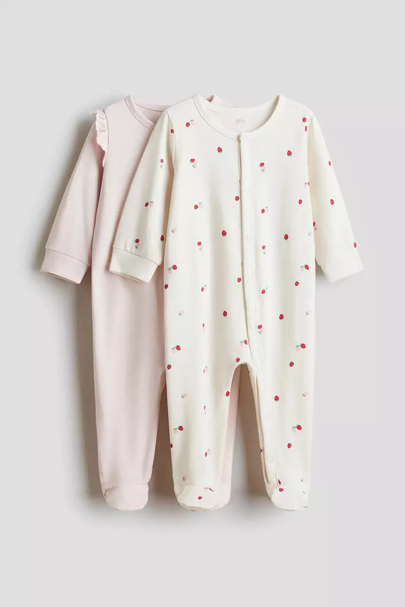 33% OFF H&M 2-pack cotton sleepsuits