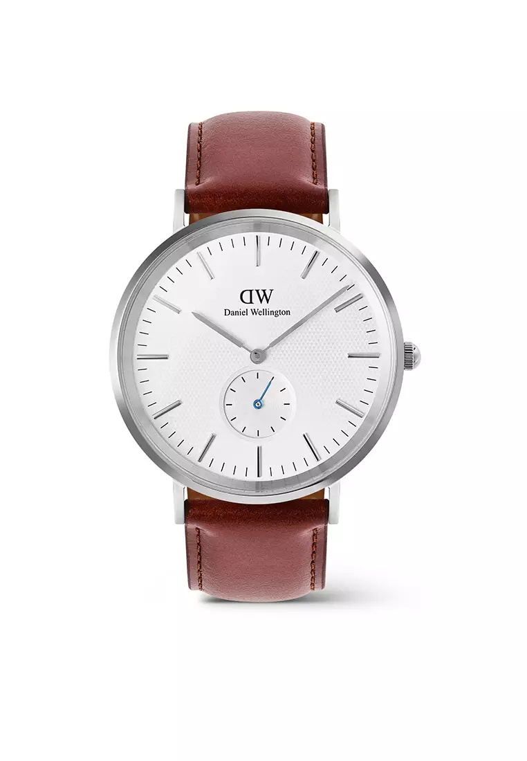 50% OFF Classic 40mm Multi-Eye St Mawes Off-White Silver Sunray Silver Men Watch stainless steel Leather strap watch DW Official Authentic Original