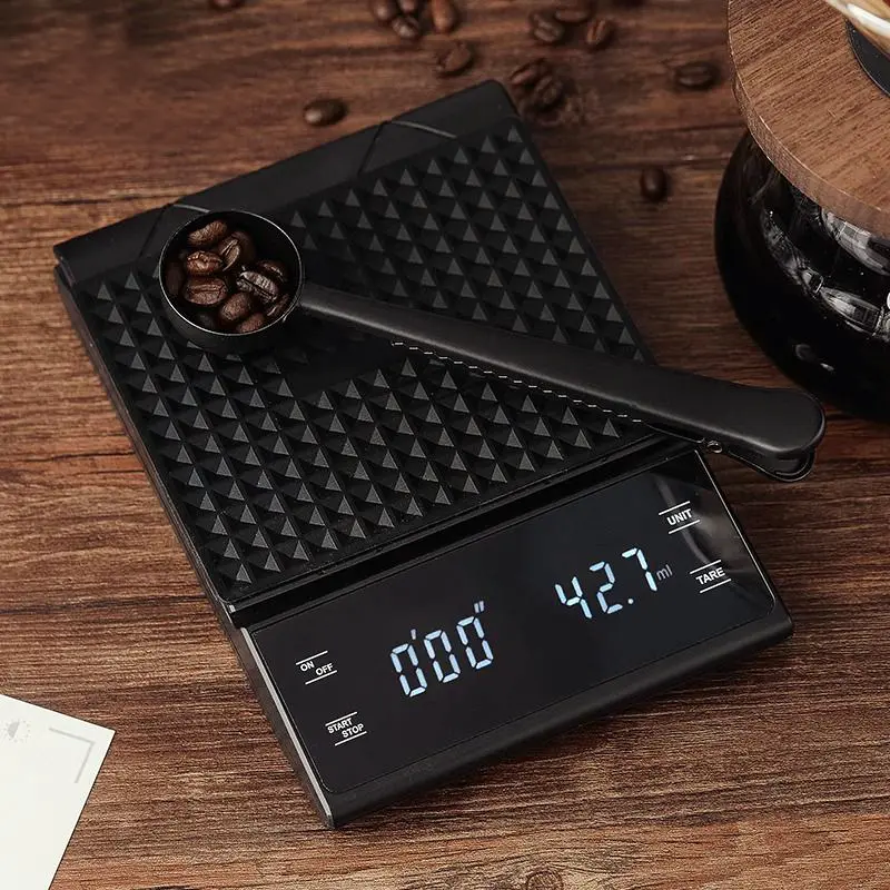 60% OFF 3KG Max Weight Digital Coffee Espresso Scale High Precision LED Display Timer Kitchen Food Weighing Powder Liquids Battery not included MH