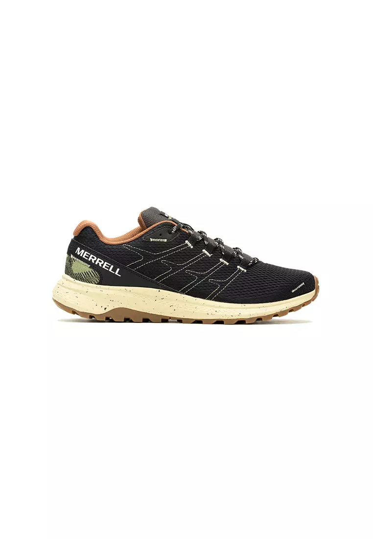 30% OFF Merrell Fly Strike – Black/Mosstone Trail Running Shoes