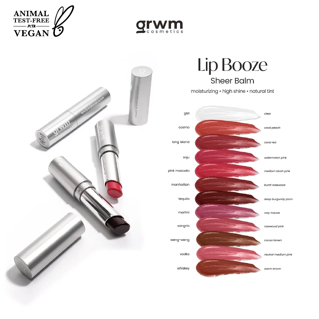 57% OFF GRWM Cosmetics Lip Booze - Tinted Sheer Balm