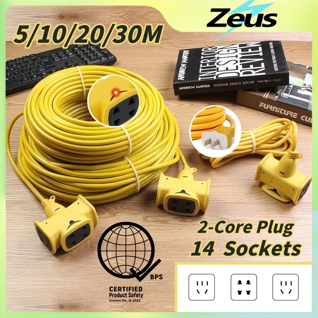 57% OFF Zeus Extension Wire Heavy Duty Extension Wire 20 Meters 5/10/20/30/40M Long Extension Cord Socket