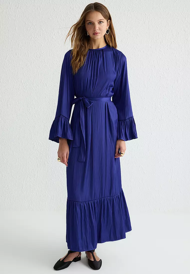 81% OFF Waist Tie Maxi Dress