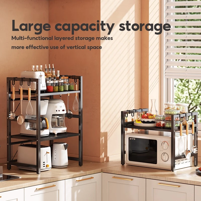 77% OFF Pelise 2/3 Layer Kitchen Organizer Microwave Oven Rack Expandable Kitchen Storage Shelf
