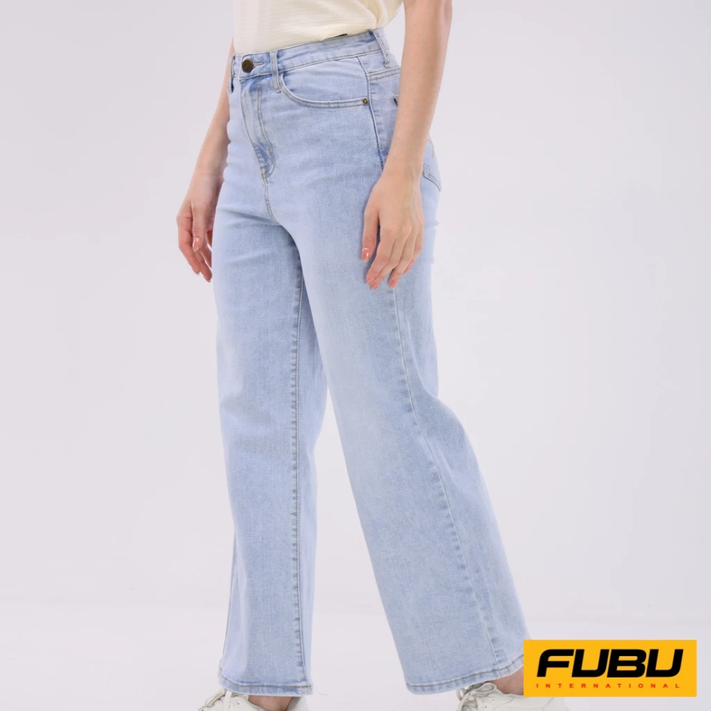 59% OFF Fubu Girls Denim Wide Leg Long Pants High Waist QSB38-0025 [Pants for women]