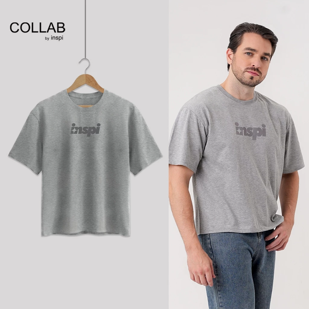 46% OFF COLLAB by INSPI Logomania Boxy Cropped Shirt for Men Crop Top Graphic Tees Tshirt for Woman Tops