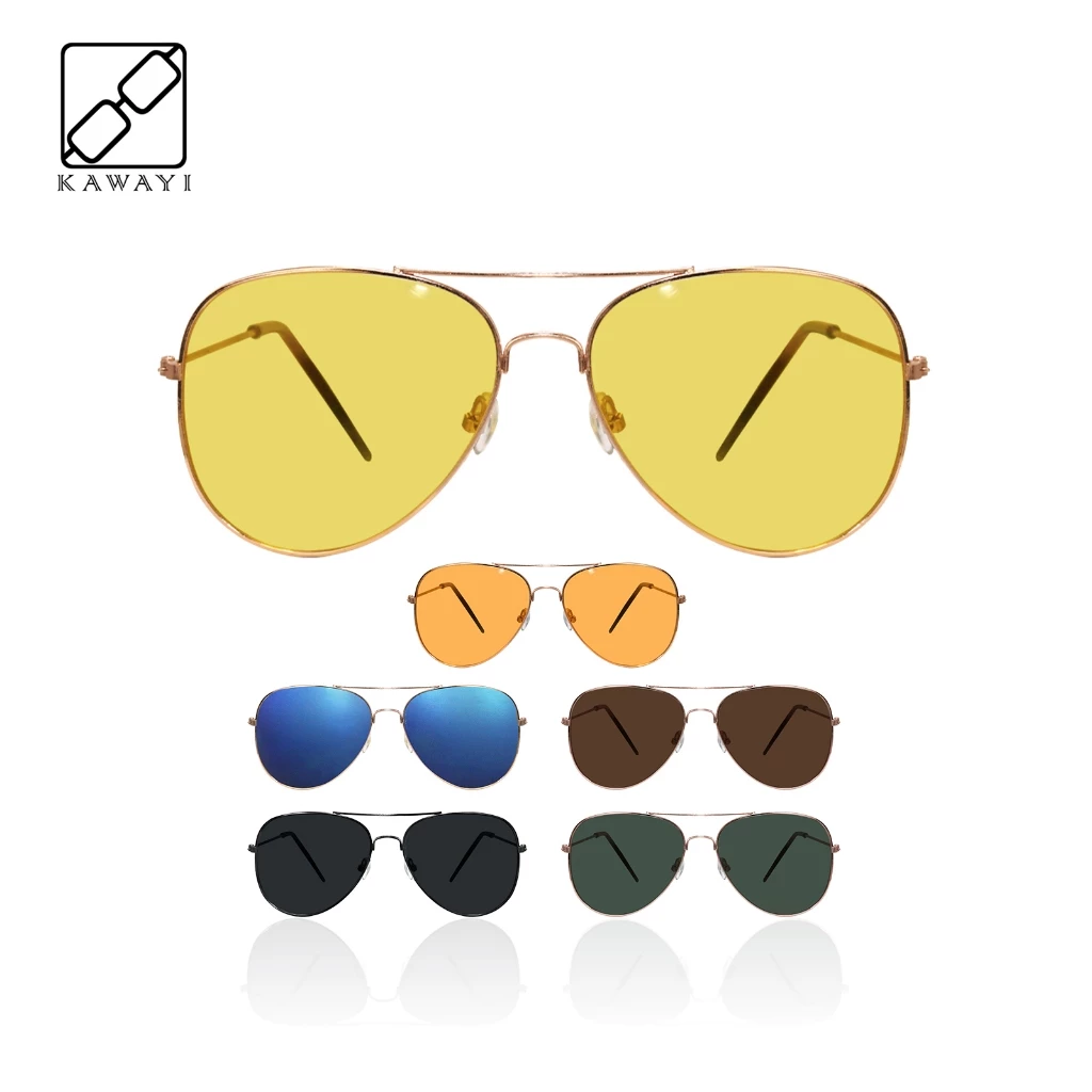 57% OFF Metal Frame Aviator Lightweight Sunglasses UV Mirrored Lens for Men Women