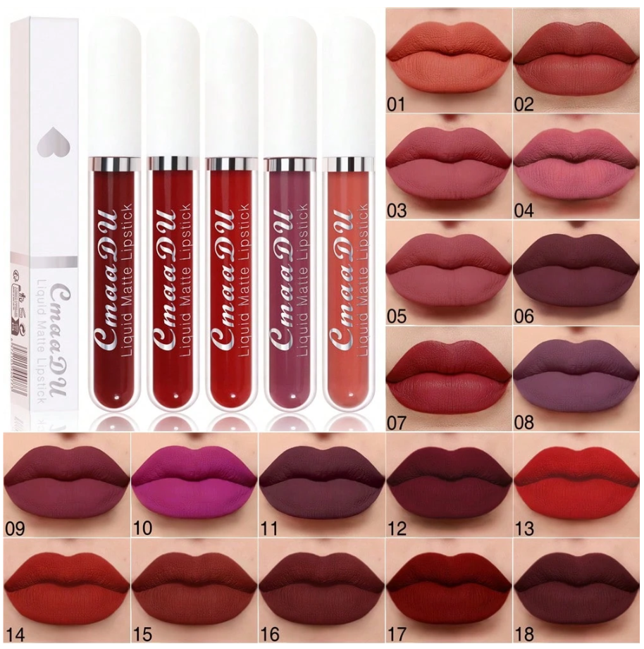 36% OFF Waterproof Long-lasting Matte Lip Gloss 17 Non-Stick Cup Lip Cream