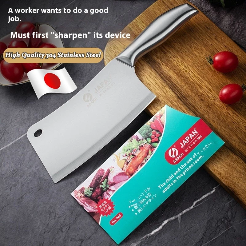 -75% off Japanese 304 Stainless Steel Kitchen Knife Set – Butcher, Cleaver, Chef, Paring & Scissors
