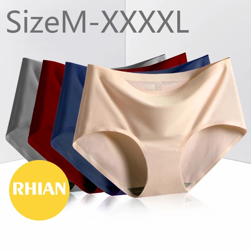 58% OFF Rhian Plus SIZE M-XXXXL Seamless panty for women ice silk Panties Mid Rise ladies underwear